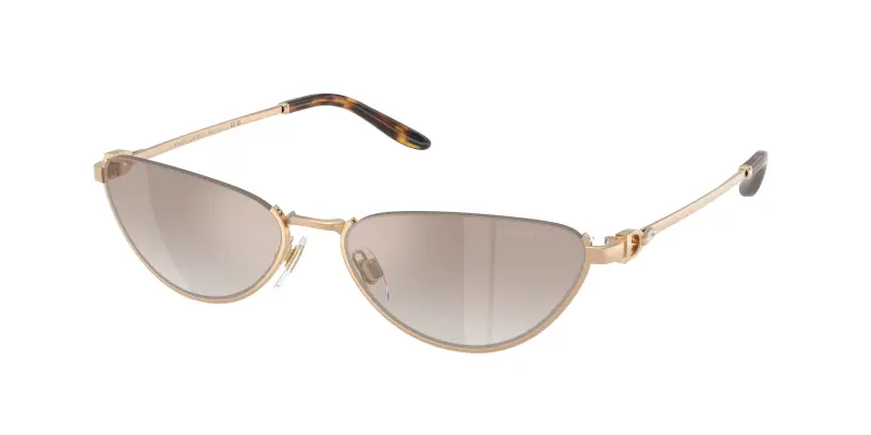 Donna Ralph Lauren RL7095 94876E Occhiali da sole Metallo Oro Marrone Cat Eye Normale Sfumato