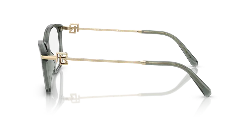 Ralph Lauren Donna RL6247U 6216 Montature da vista Iniettato Verde Trasparente Farfalla Normale miniatura 3