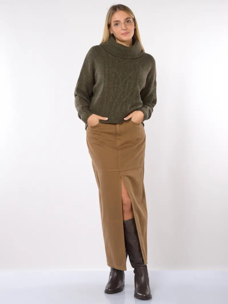 gonna lunga da donna Ralph Lauren cinque tasche in bull di cotone RAME miniatura 2