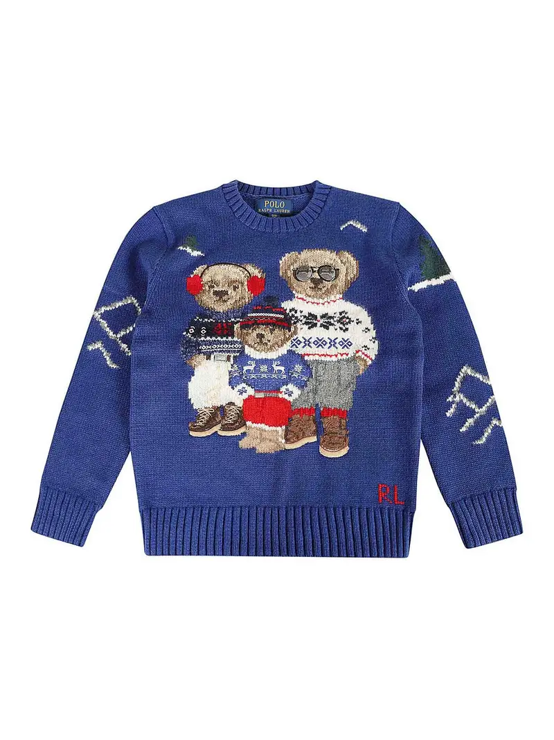 Ls Cn Bear-Maglione-Pullover Blu scuro