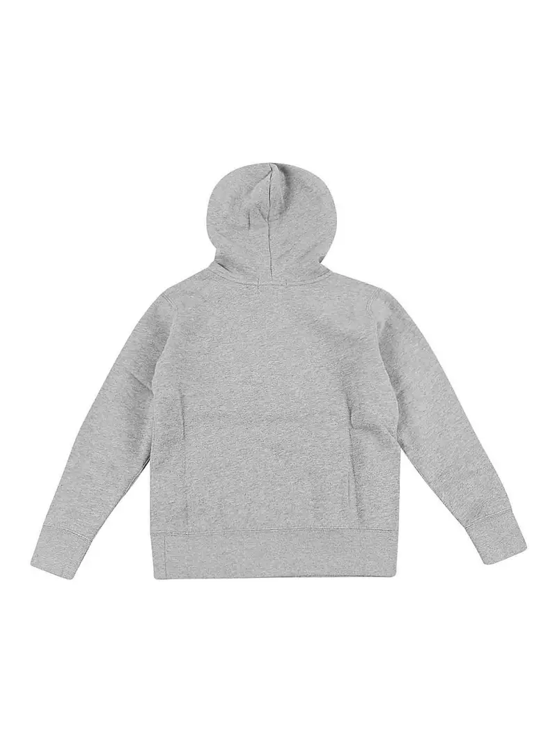 Ls Po Hood-Tops-Knit Grigio