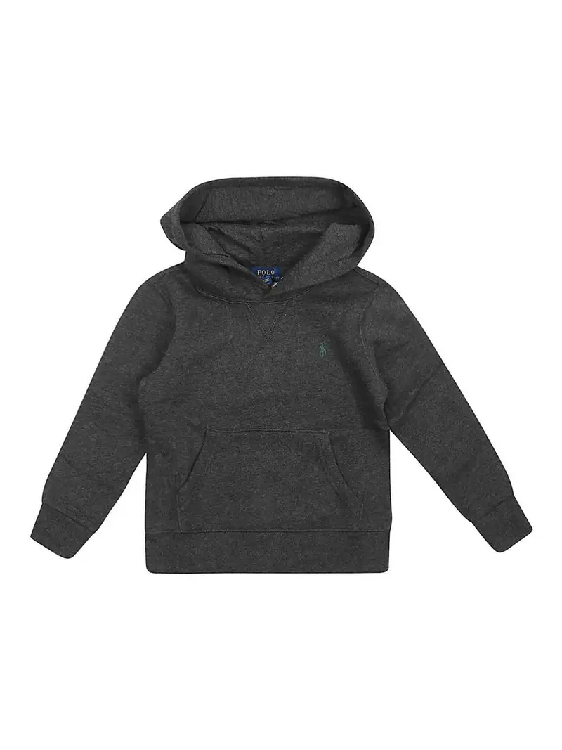 Ls Po Hood-Tops-Knit Grigio