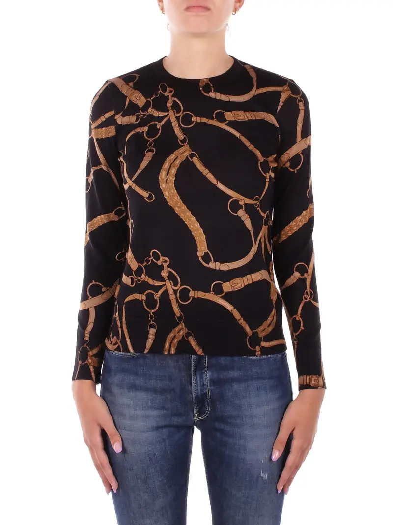 Maglia Donna RALPH LAUREN Black tan Shavonne-long sleeve-pullover