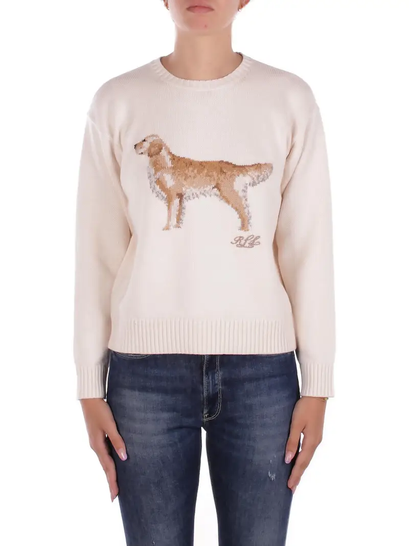 Maglia Donna RALPH LAUREN Crema Riednee long sleeve pullover
