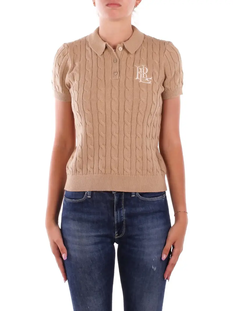 Maglia Donna RALPH LAUREN Tan Natrissa-short sleeve-pullover