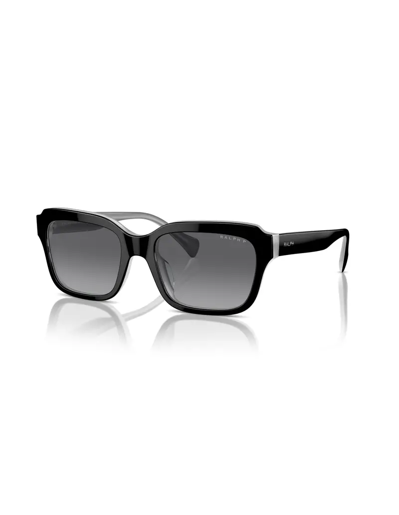 Occhiali da sole RALPH LAUREN RA5312U 6066T3 Shiny Black on Opal Grey Grey Gradient Polar 55