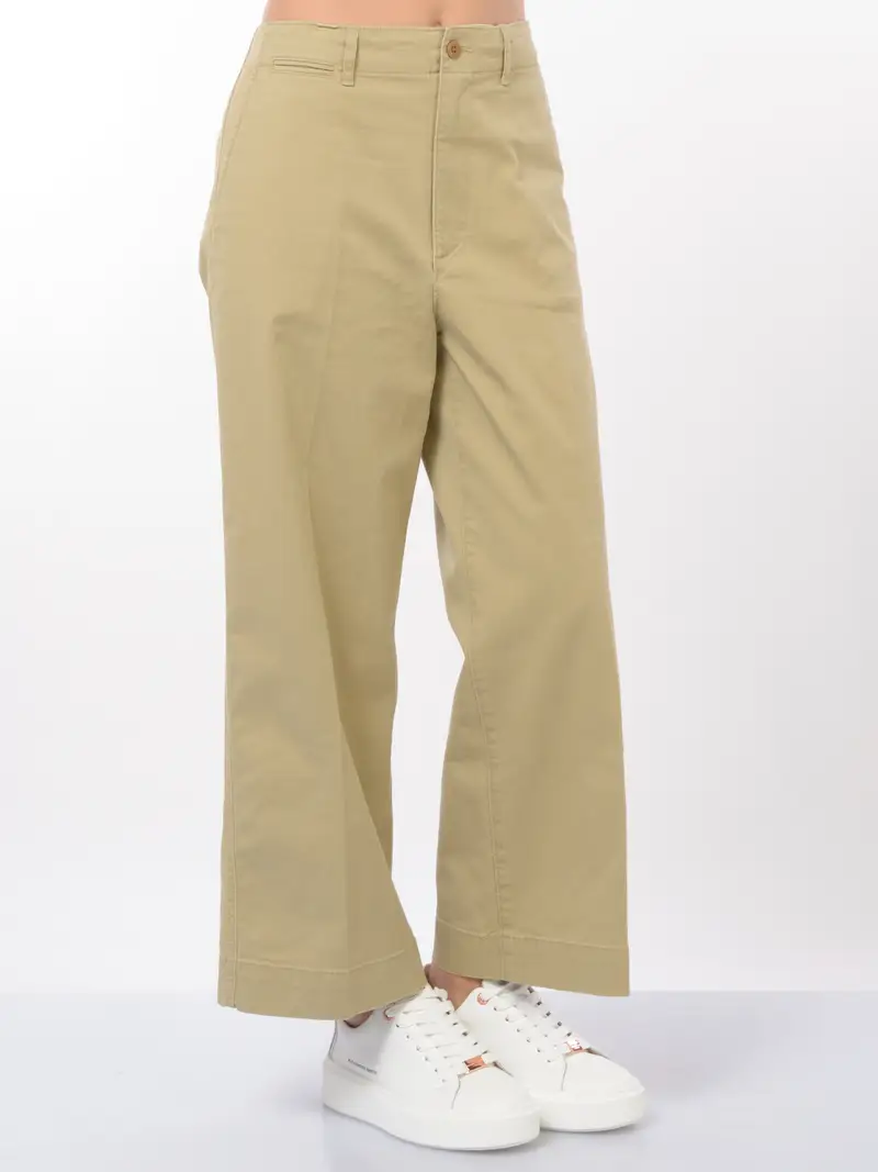 pantalone da donna Ralph Lauren ampio e cropped BEIGE