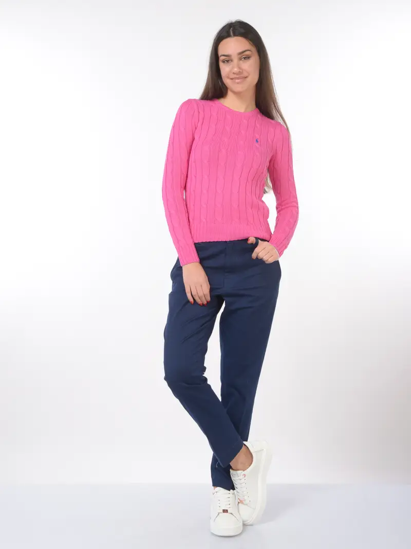 pantalone da donna Ralph Lauren Slim Chino in cotone Blu miniatura 2