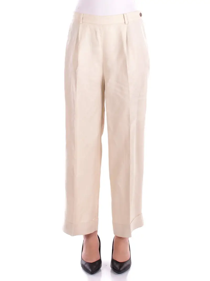 Pantalone Donna RALPH LAUREN Ivory Yaitlee ankle plated