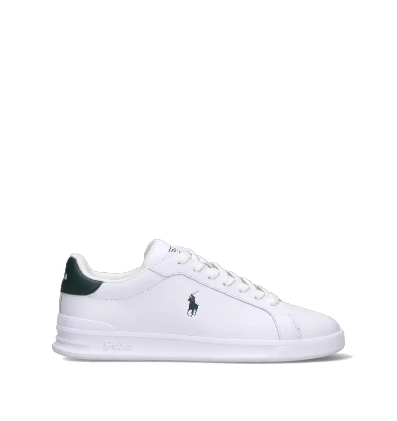 POLO RALPH LAUREN Sneaker uomo bianca/verde in pelle Vario