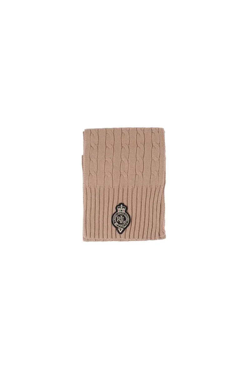 Sciarpa Donna RALPH LAUREN Cammello Cb crst ptch scarf