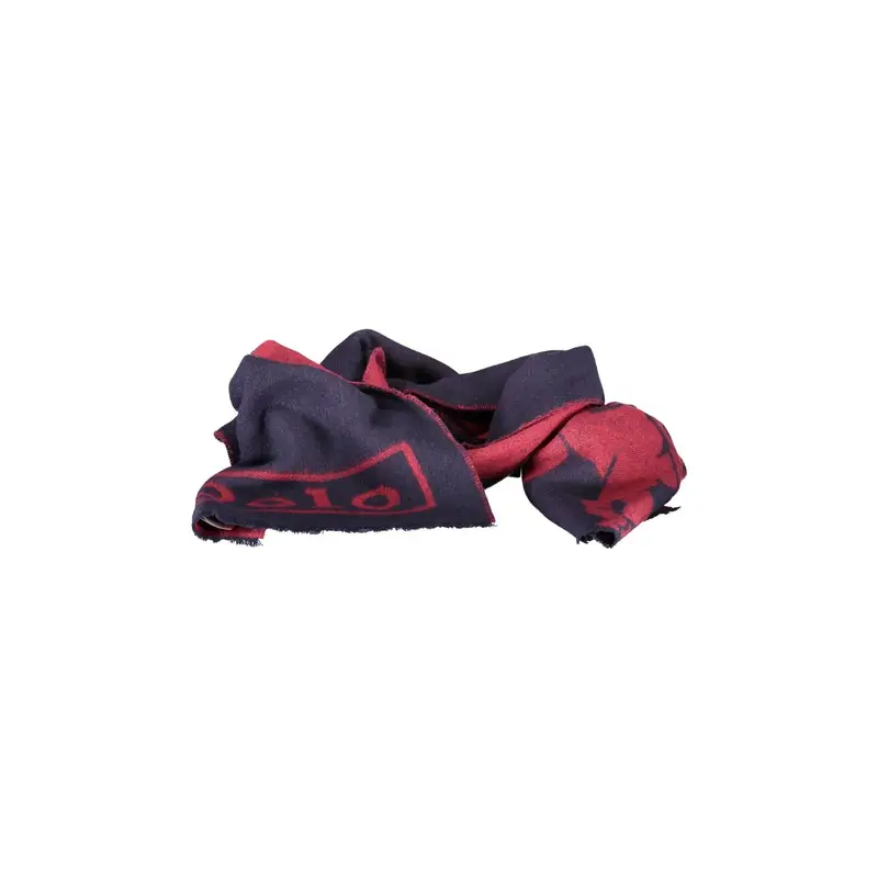 Sciarpa Uomo Blu Dettagli a Contrasto