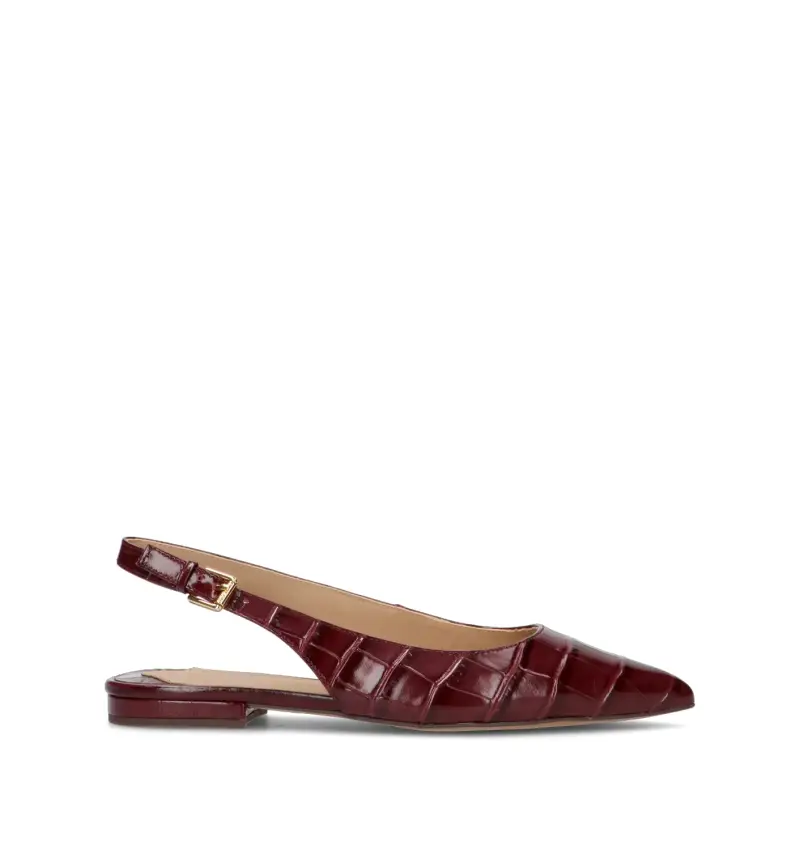 Slingback donna bordeaux in pelle Vario