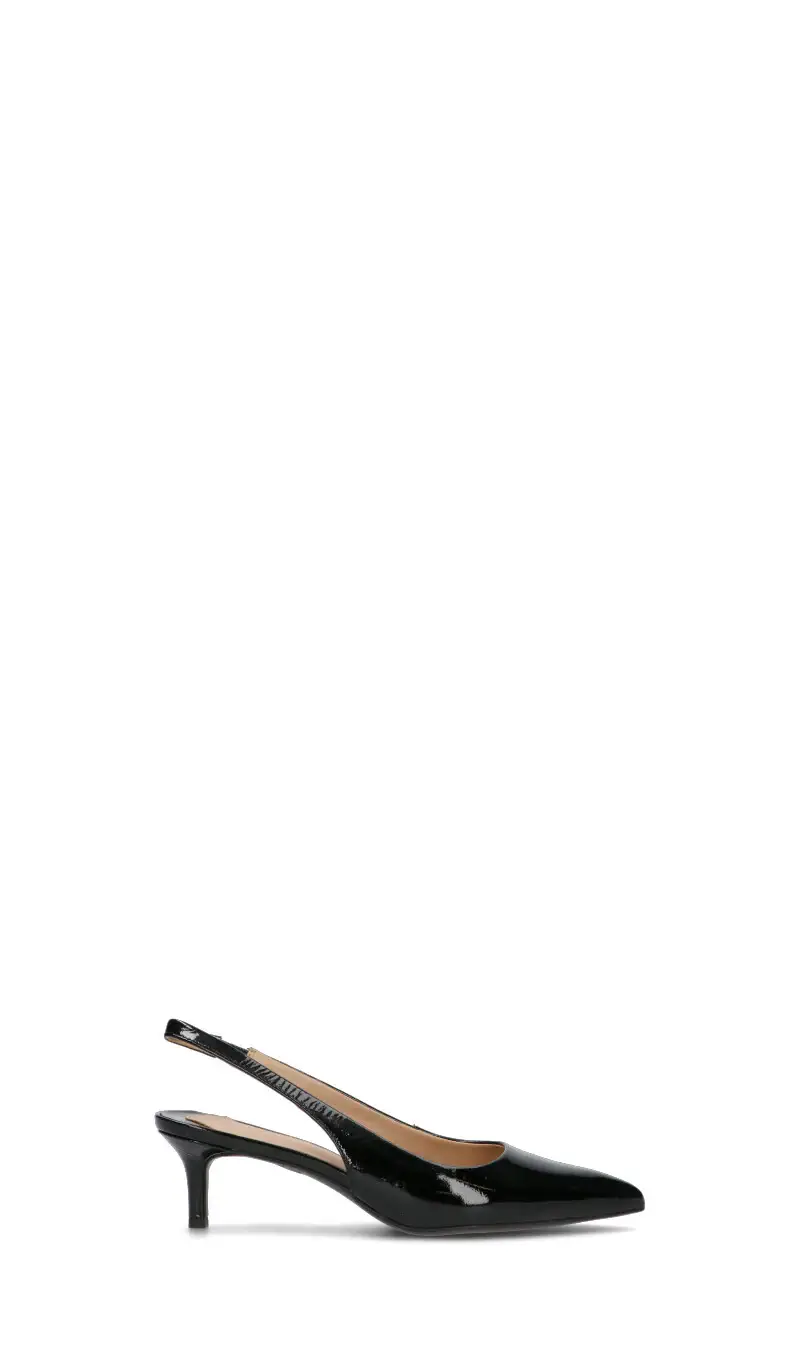 Slingback donna nera in pelle Vario