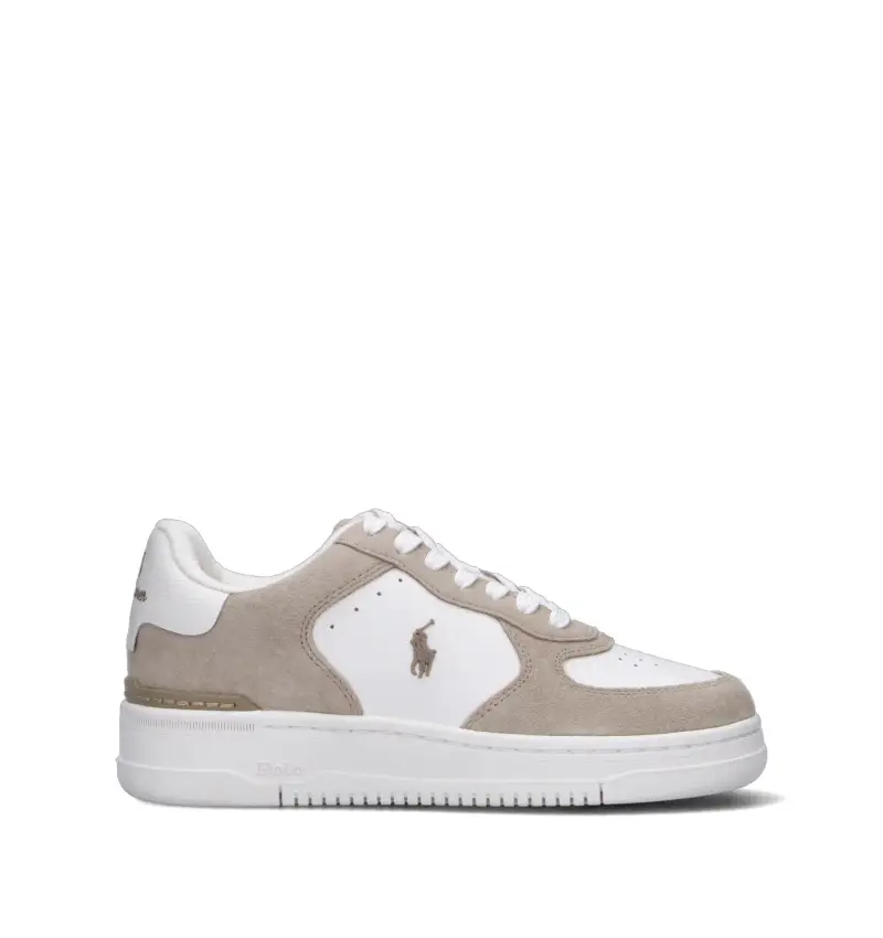 Sneaker donna bianca/sabbia in pelle Vario