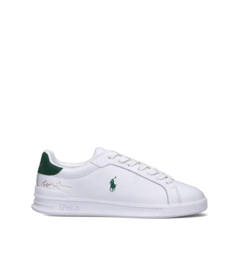 Sneaker donna bianca/verde in pelle Vario