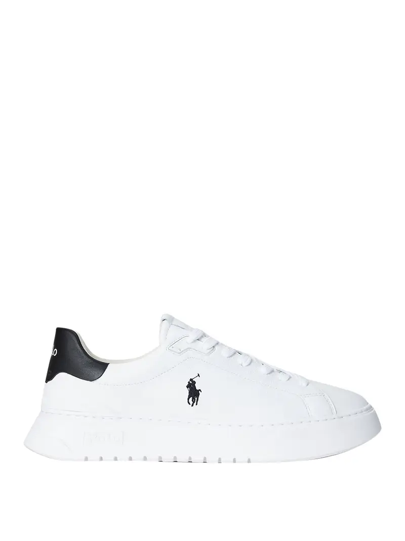 sneakers ralph lauren rlite court low da uomo - bianco