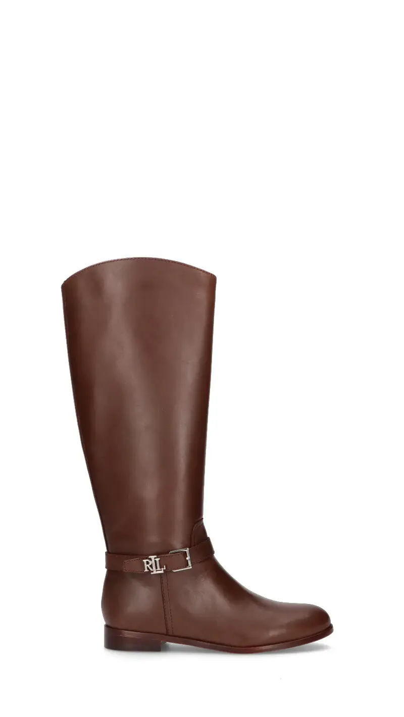 Stivale donna marrone in pelle Vario