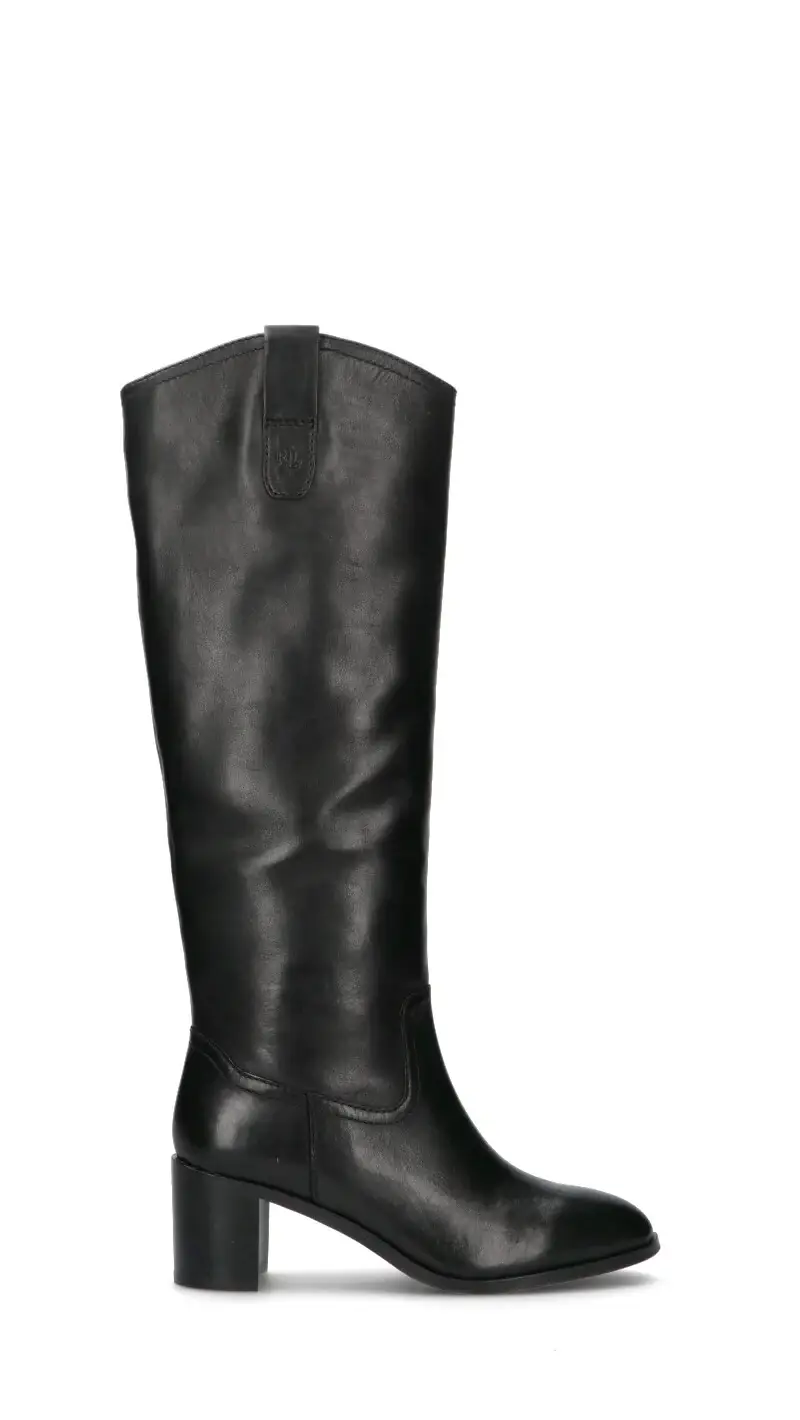 Stivale donna nero in pelle Vario