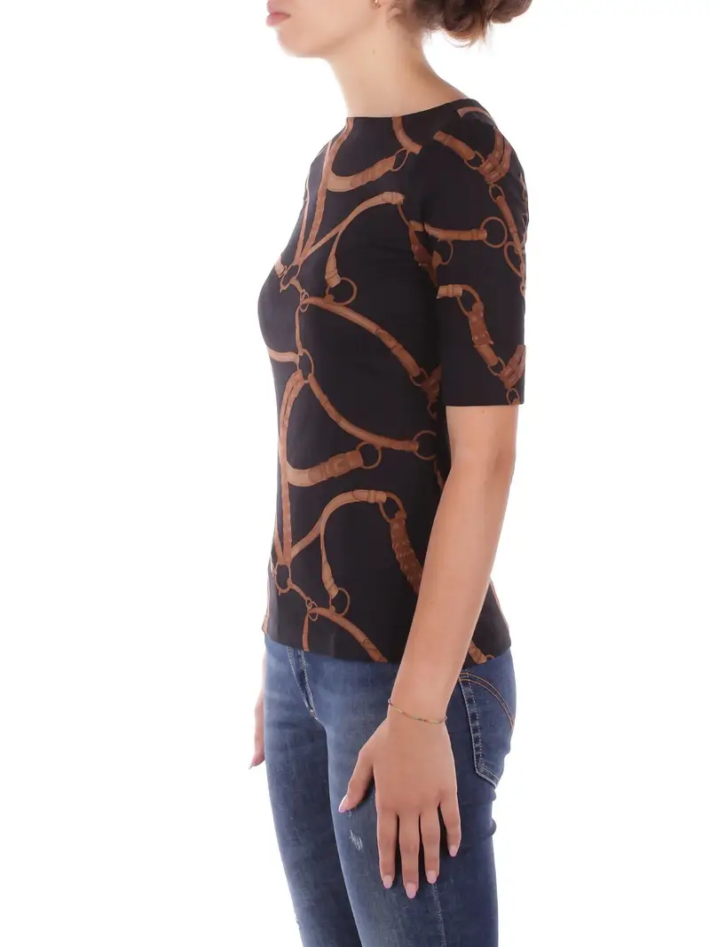 Ralph Lauren T-shirt Donna Nero 2954003 miniatura 2