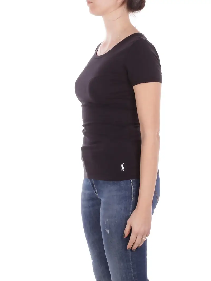 Ralph Lauren T-shirt Donna Nero 3897552 miniatura 2