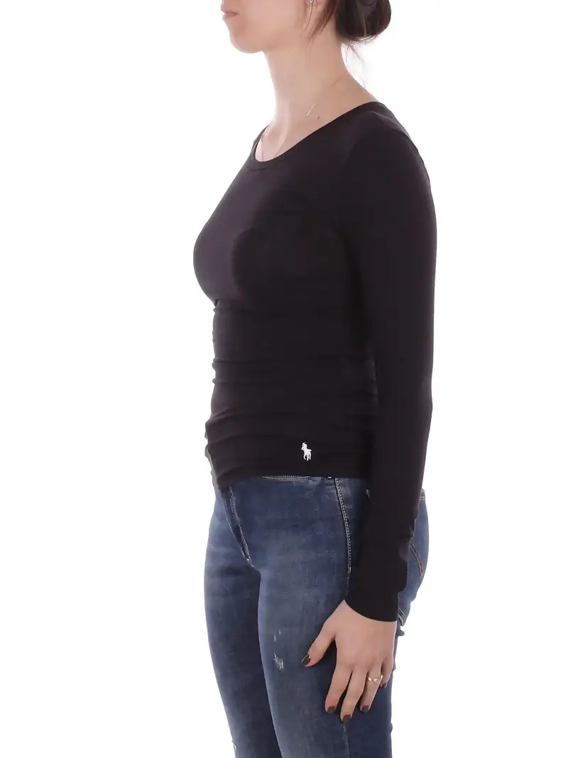 Ralph Lauren T-shirt Donna Nero 3925109 miniatura 2