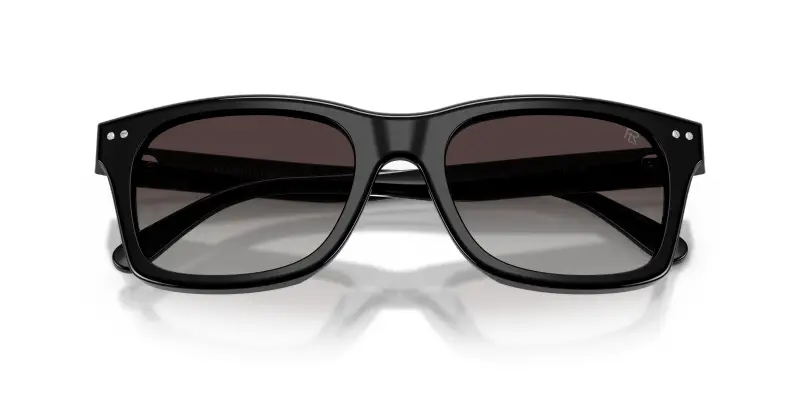 Unisex Ralph Lauren RL8237U 50018G Occhiali da sole Acetato Nero Grigio Squadrata Normale Sfumato miniatura 2