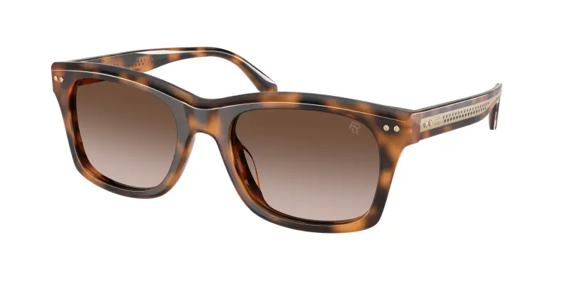 Unisex Ralph Lauren RL8237U 608913 Occhiali da sole Acetato Tartaruga Marrone Squadrata Normale Sfumato