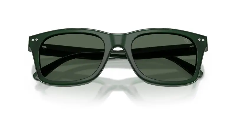 Unisex Ralph Lauren RL8237U 630471 Occhiali da sole Acetato Verde Verde Squadrata Normale miniatura 2