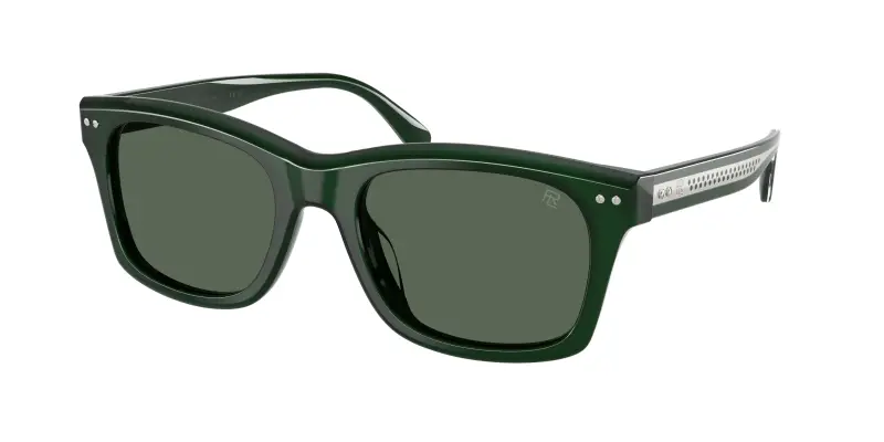 Unisex Ralph Lauren RL8237U 630471 Occhiali da sole Acetato Verde Verde Squadrata Normale