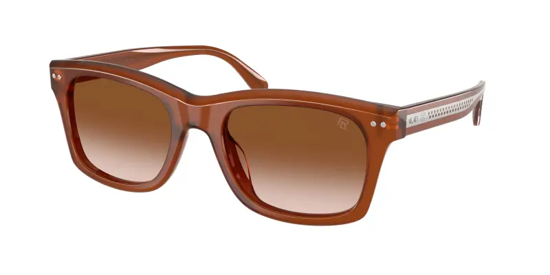 Unisex Ralph Lauren RL8237U 630613 Occhiali da sole Acetato Marrone Marrone Squadrata Normale Sfumato