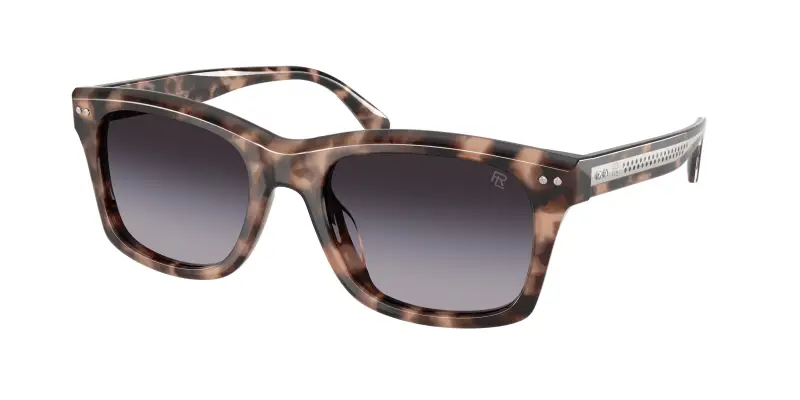 Unisex Ralph Lauren RL8237U 63078G Occhiali da sole Acetato Tartaruga Grigio Squadrata Normale Sfumato