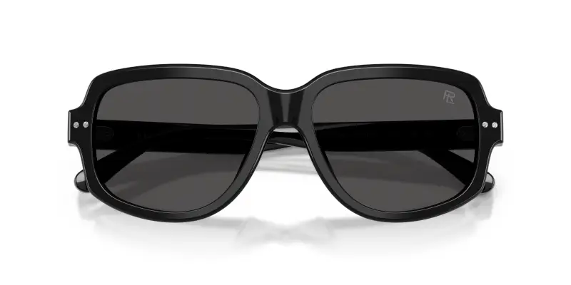 Unisex Ralph Lauren RL8238U 500187 Occhiali da sole Acetato Nero Grigio Geometrica Normale Sfumato miniatura 2