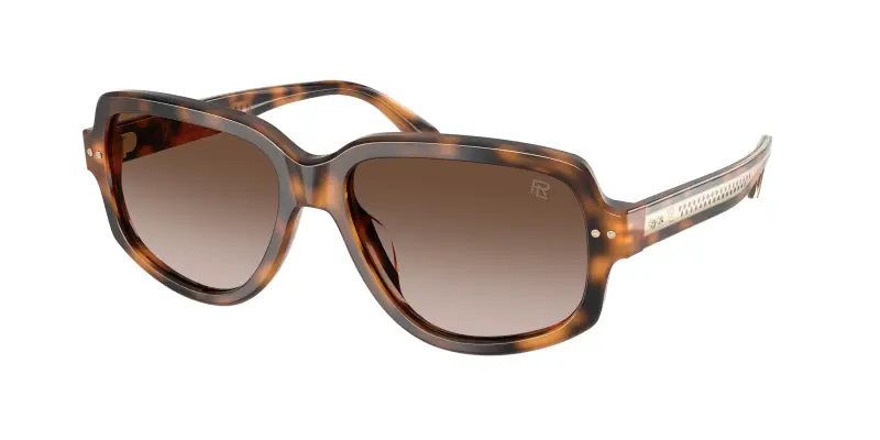 Unisex Ralph Lauren RL8238U 608913 Occhiali da sole Acetato Tartaruga Marrone Geometrica Normale Sfumato