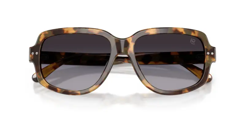 Unisex Ralph Lauren RL8238U 61788G Occhiali da sole Acetato Marrone Grigio Geometrica Normale Sfumato miniatura 2