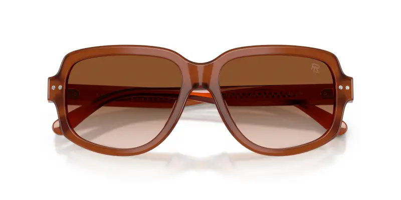Unisex Ralph Lauren RL8238U 630613 Occhiali da sole Acetato Marrone Marrone Geometrica Normale Sfumato miniatura 2
