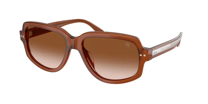Unisex Ralph Lauren RL8238U 630613 Occhiali da sole Acetato Marrone Marrone Geometrica Normale Sfumato