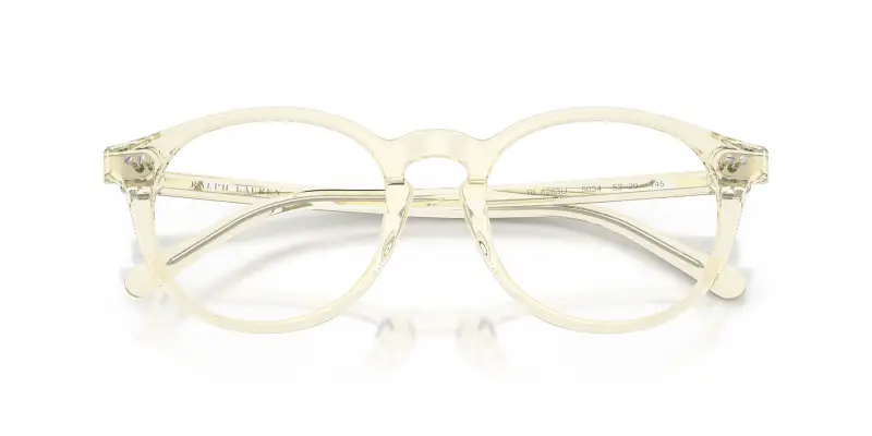 Uomo Ralph Lauren RL6263U 5034 Montature da vista Acetato Giallo Trasparente Rotonda Normale miniatura 2