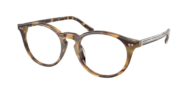 Uomo Ralph Lauren RL6263U 6339 Montature da vista Acetato Tartaruga Trasparente Rotonda Normale