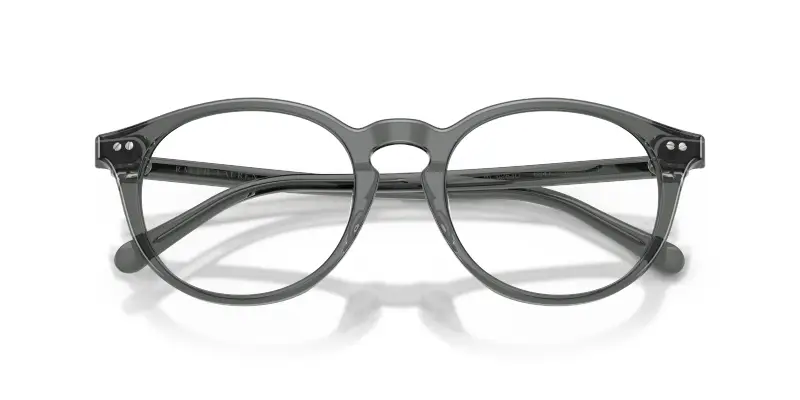 Uomo Ralph Lauren RL6263U 6347 Montature da vista Acetato Grigio Trasparente Rotonda Normale miniatura 2