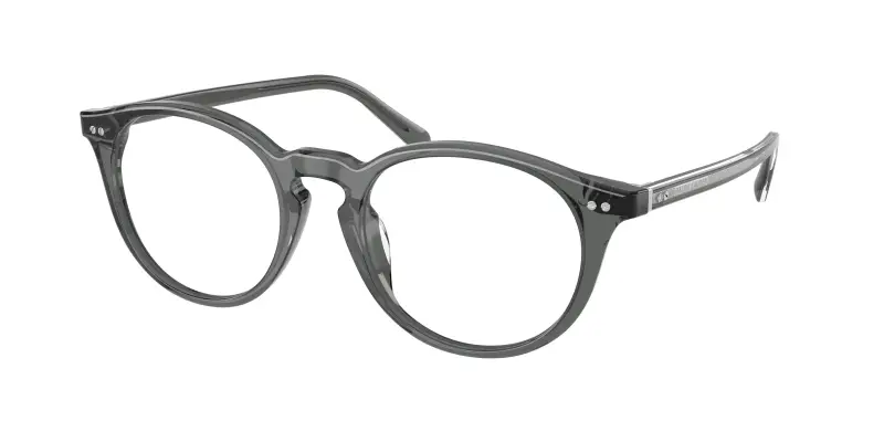 Uomo Ralph Lauren RL6263U 6347 Montature da vista Acetato Grigio Trasparente Rotonda Normale