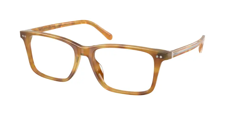 Uomo Ralph Lauren RL6264U 6185 Montature da vista Acetato Tartaruga Trasparente Rotonda Normale