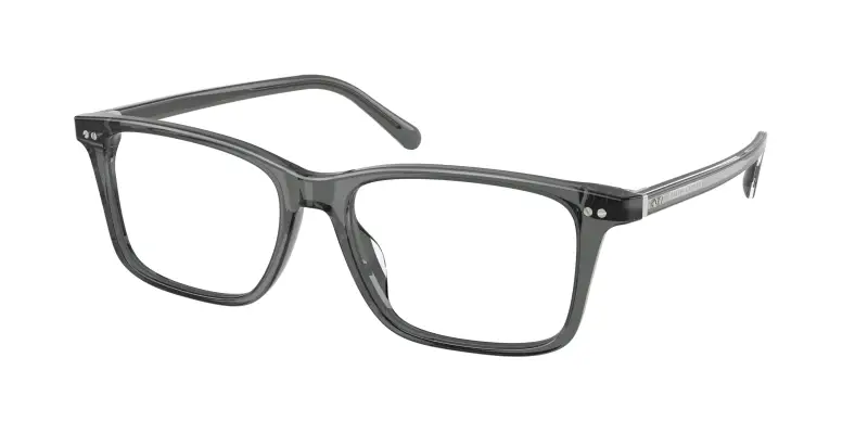 Uomo Ralph Lauren RL6264U 6347 Montature da vista Acetato Grigio Trasparente Rotonda Normale