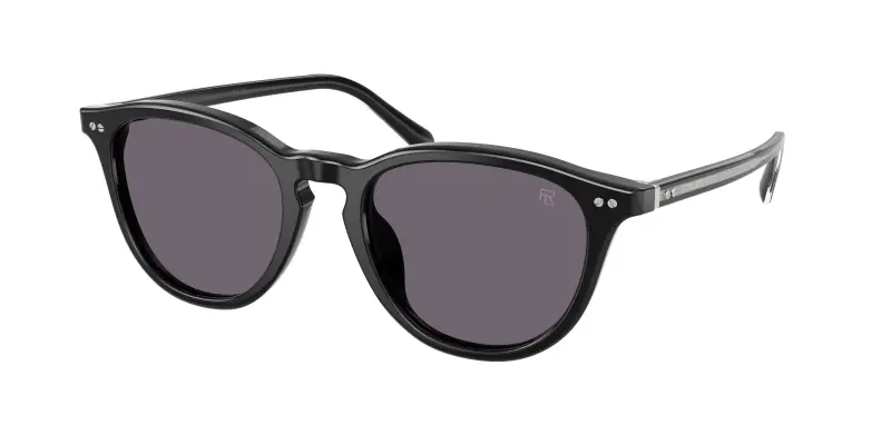 Uomo Ralph Lauren RL8241U 50011A Occhiali da sole Acetato Nero Viola Pantos Normale