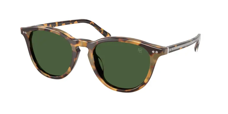 Uomo Ralph Lauren RL8241U 633971 Occhiali da sole Acetato Tartaruga Verde Pantos Normale