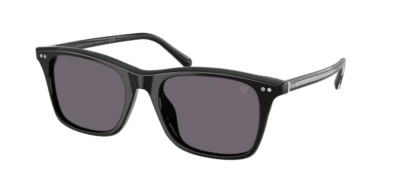 Uomo Ralph Lauren RL8242U 50011A Occhiali da sole Acetato Nero Viola Pantos Normale