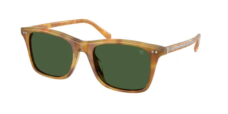 Uomo Ralph Lauren RL8242U 618571 Occhiali da sole Acetato Tartaruga Verde Pantos Normale