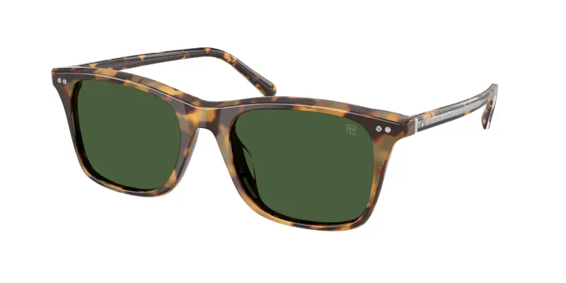 Uomo Ralph Lauren RL8242U 633971 Occhiali da sole Acetato Tartaruga Verde Pantos Normale