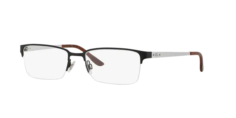 Ralph Lauren Uomo RL5089 9281 SEMI SHINY BLACK Montature da vista Metallo Nero Squadrata