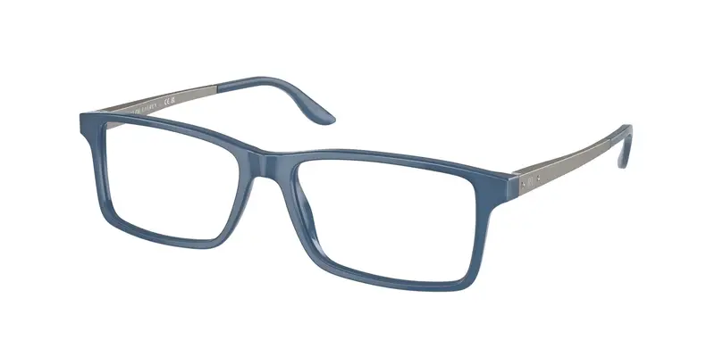 Ralph Lauren Uomo RL6128 5377 Montature da vista Acetato Blu Trasparente Squadrata Normale
